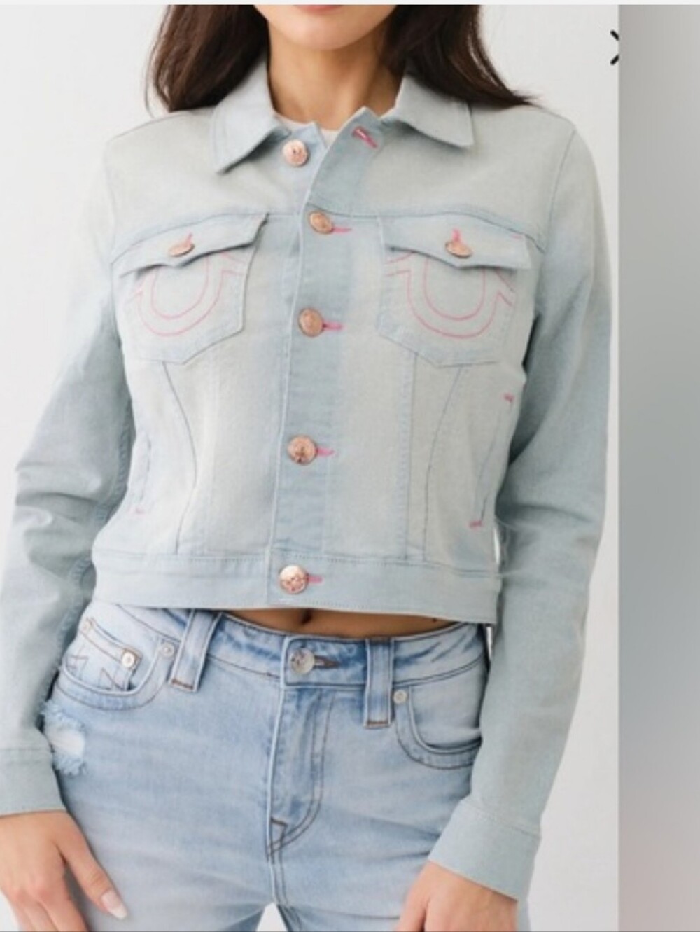 True Religion Jesse Crop Denim Jacket